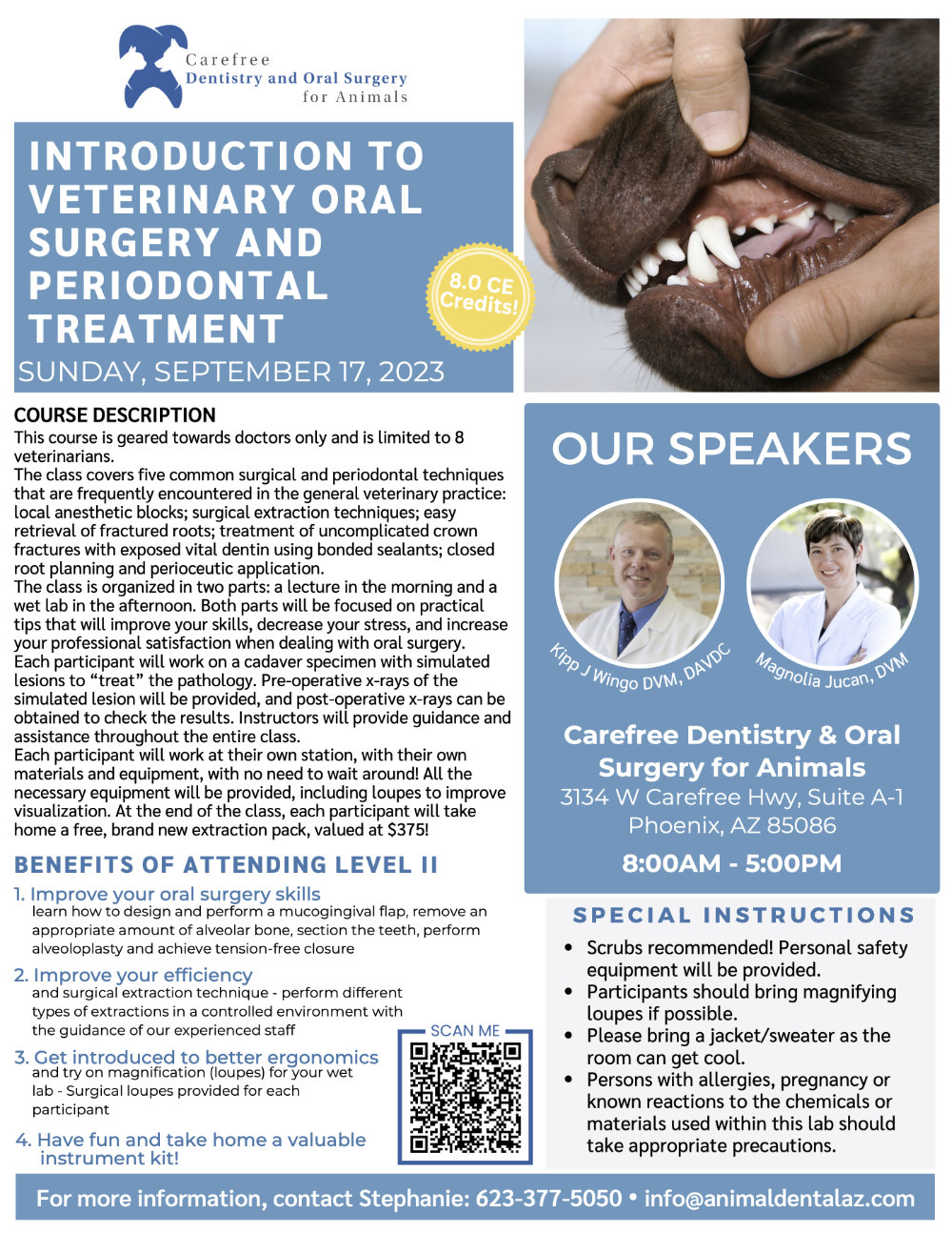 Level II- Introduction to Veterinary Oral Surgery and Periodontal Treatment